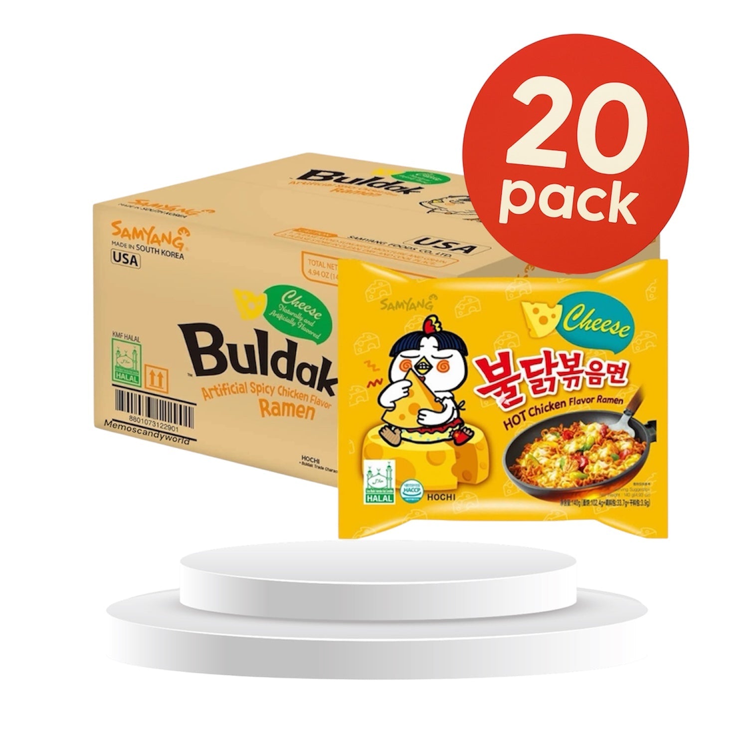 Samyang Buldak Cheese Hot Chicken Ramen 20 Stück MHD 17.12.2025 bis 20.12.2025